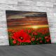 Poppy Field At Sunrise Canvas Print Large Picture Wall Art