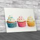 Kitchen Trio Of Cupcakes Canvas Print Large Picture Wall Art