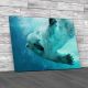 Polar Bear Going For A Swim Canvas Print Large Picture Wall Art