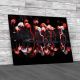 Flamingos Standing Mirrored In Lake Canvas Print Large Picture Wall Art
