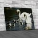 Swan With Cygnets Canvas Print Large Picture Wall Art