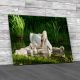 Swan And Its Babies Canvas Print Large Picture Wall Art
