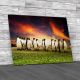 King Penguins In The Falkland Islands Canvas Print Large Picture Wall Art