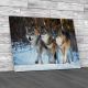Three Wolves Marching Together Canvas Print Large Picture Wall Art