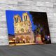 Notre Dame De Paris In The Evening Canvas Print Large Picture Wall Art