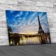 Sunrise At The Eiffel Tower Paris Canvas Print Large Picture Wall Art