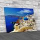 Santorini View Of Caldera With Domes Canvas Print Large Picture Wall Art