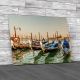 Gondolas Docked On The Grand Canal In Venice Canvas Print Large Picture Wall Art
