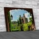 Medieval Square Of Peratallada Canvas Print Large Picture Wall Art