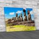 Moai Statues In Easter Island Canvas Print Large Picture Wall Art