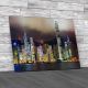Hong Kong Skyline At Night Canvas Print Large Picture Wall Art