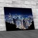 Hong Kong Skyline From Victoria Peak At Night Canvas Print Large Picture Wall Art