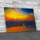 Shanghai Skyline At Sun Rise Canvas Print Large Picture Wall Art