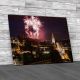 Fireworks Over Edinburgh Castle And Balmoral Clock Tower Canvas Print Large Picture Wall Art