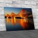 The Forth Rail Bridge Illuminated At Dawn Canvas Print Large Picture Wall Art