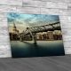 Millennium Bridge And St Pauls Cathedral At Twilight Canvas Print Large Picture Wall Art