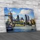 Financial District Of London And The Tower Bridge Canvas Print Large Picture Wall Art