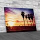 Venice Beach At Sunset Canvas Print Large Picture Wall Art