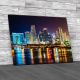 Downtown Miami Night City Canvas Print Large Picture Wall Art
