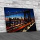 Sunset Over Brooklyn Bridge Canvas Print Large Picture Wall Art