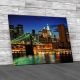 Downtown At Night Canvas Print Large Picture Wall Art
