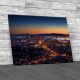 San Francisco Skyline And Bay Bridge At Sunset Canvas Print Large Picture Wall Art