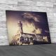 Stormy Sky Over Alcatraz Island In San Francisco Canvas Print Large Picture Wall Art
