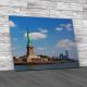 Statue Of Liberty With New York In The Background Canvas Print Large Picture Wall Art