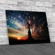 Statue Of Liberty With The Flag Of Usa Canvas Print Large Picture Wall Art