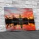 Capitol Building At Sunrise With Reflection Canvas Print Large Picture Wall Art
