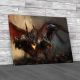 Three Headed Dragon Canvas Print Large Picture Wall Art