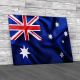 Australian Flag On Fabric Canvas Print Large Picture Wall Art