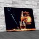 Glass Of Alcohol And Cigar Canvas Print Large Picture Wall Art