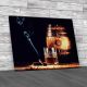 Glass Of Alcohol And Cigar Canvas Print Large Picture Wall Art