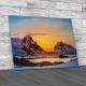 Mountains At Sunset In Antarctica Canvas Print Large Picture Wall Art