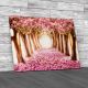 Romantic Tunnel Of Pink Flower Trees Canvas Print Large Picture Wall Art