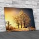 Ice And Frost Covered Oak Tree Canvas Print Large Picture Wall Art