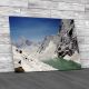 Mountains Under Snow In Winter Canvas Print Large Picture Wall Art
