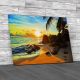 Tropical Beach At Sunset Canvas Print Large Picture Wall Art