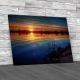 Sunset With Trees On The Horizon Canvas Print Large Picture Wall Art
