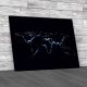 Blue Glow World Map Canvas Print Large Picture Wall Art