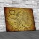 Vintage Map Of The World 1635 Canvas Print Large Picture Wall Art