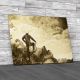 Old Photo Of A Mountaineer Canvas Print Large Picture Wall Art