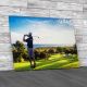 Man Hitting Driver Down The Fairway Canvas Print Large Picture Wall Art