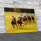 Horses Racing Down The Track Canvas Print Large Picture Wall Art