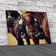Portrait Of A Sports Stallion Canvas Print Large Picture Wall Art