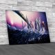 Fantastic City In Winter Landscape Canvas Print Large Picture Wall Art