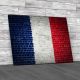 France Flag Brick Wall Canvas Print Large Picture Wall Art