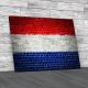 Netherlands Flag Brick Wall Canvas Print Large Picture Wall Art