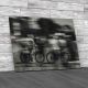 Speeding Cyclists Canvas Print Large Picture Wall Art